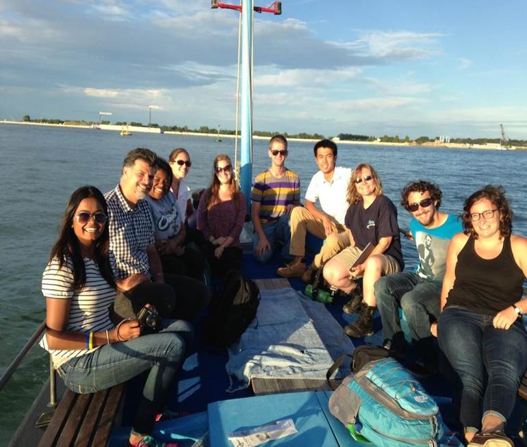 Montalto and students in Venice